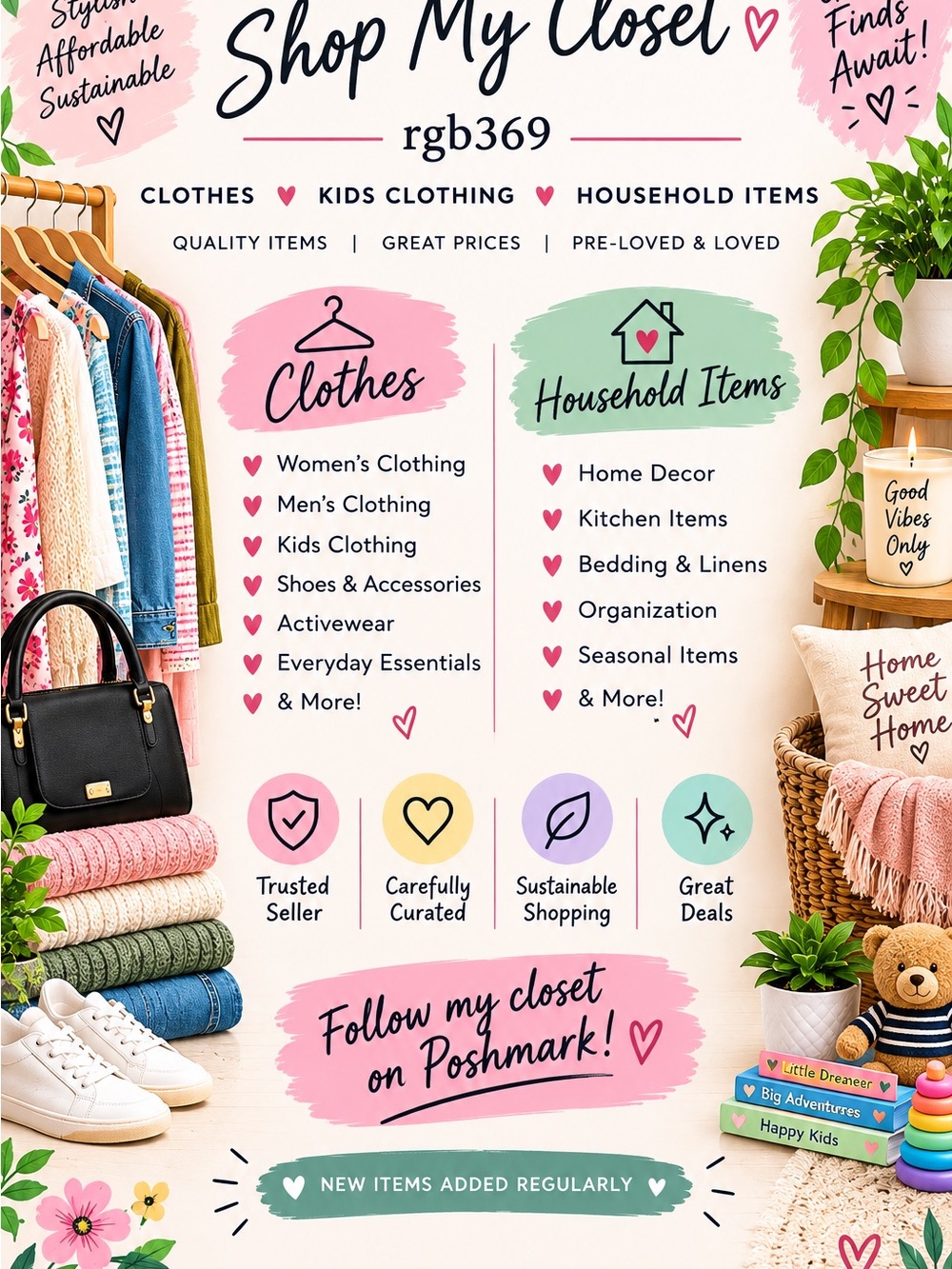 Shop My Closet Home Storage & Organization - Pastel Multi